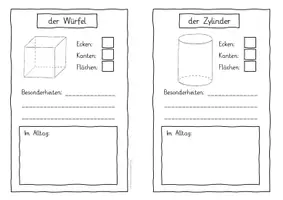 Vorschau - Arbeitsblätter - Körperformen Heft zum selber Ausfüllen - Seite 2