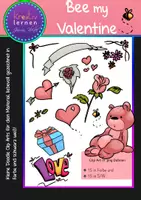 Vorschau - selbst erstellte Cliparts/Grafiken - Bee my Valentine Clip Art - Valentinstag - Deckblatt