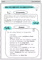 Vorschau - Unterrichtsreihen - Kurzgeschichten - "Eifersucht" und "Spagetti für zwei" kreative Erarbeitung - Seite 1