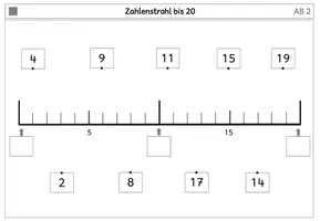 Vorschau - Arbeitsblätter - Materialpaket Zahlenstrahl 20 #edukilights22 - Deckblatt