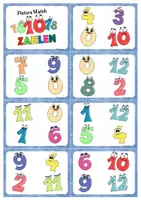 Vorschau - Stationenlernen - Zahlen 0-12: Spiel – Picture match / Find it mit Hilfekarte und mehreren Spielvarianten – DaZ/DaF - Seite 3