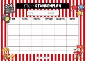 Vorschau - Anderer Materialtyp - Stundenplan Filmthema - Vorlage (editierbar) - Seite 2