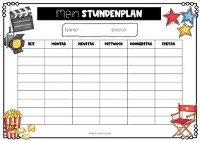 Vorschau - Anderer Materialtyp - Stundenplan Filmthema - Vorlage (editierbar) - Seite 3