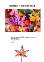 Vorschau - Arbeitsblätter - Frottage - Herbstlaubbild / Herbst (Kunst Klasse 5-7) - Seite 1
