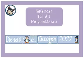 Vorschau - Anderer Materialtyp - Tafelkalender Pinguin #Pinguinklasse #Klassentier - Deckblatt