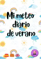 Vista previa - Manualidades / Dibujos para colorear - MI METEO DIARIO DE VERANO - Portada