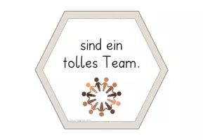 Vorschau - Poster - Türdeko "Wir"-Botschaften Sechsecke Beige - Seite 3