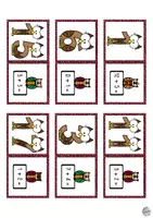 Aperçu - Jeux - Dominos de calcul: addition et soustraction (0 - 20 / hiboux) - Page 3