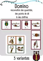 Aperçu - Jeux - Dominos dans la salle des chiffres 10 (compter, points de dé, chiffres) - Page de couverture