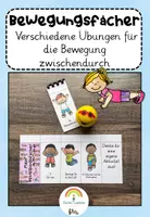 Vorschau - Mal- und Bastelvorlagen - Bewegungsfächer für den Unterricht - Deckblatt