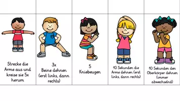 Vorschau - Mal- und Bastelvorlagen - Bewegungsfächer für den Unterricht - Seite 2