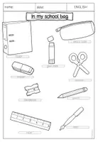 Vorschau - Arbeitsblätter - ENGLISH Arbeitsblatt School Things Schulsachen Einführung Sicherung - Seite 3
