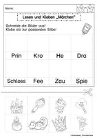 Vorschau - Arbeitsblätter - Lesen und Kleben Märchen - Seite 2