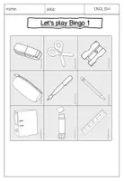 Vorschau - Arbeitsblätter - ENGLISH School things Bingo Suchsel Domino Paare finden Spiele Sicherung Wortschatzarbeit - Seite 3