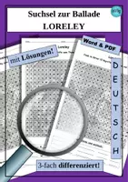 Vorschau - Arbeitsblätter - Suchsel zur Ballade LORELEY von Heine - Word & PDF - Deckblatt