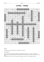 Vorschau - Arbeitsblätter - Suchsel zur Ballade LORELEY von Heine - Word & PDF - Seite 3