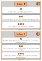 Vorschau - Stationenlernen - 24 Karteikarten: Ballschule: Umgang mit dem Ball (3-fach differenziert) - Seite 2