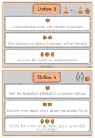 Vorschau - Stationenlernen - 24 Karteikarten: Ballschule: Umgang mit dem Ball (3-fach differenziert) - Seite 3