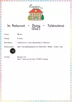 Vorschau - Präsentationen/Tafelbilder - Im Restaurant - Dialog - Tafelmaterial (DaZ) - Seite 1