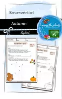 Vorschau - Arbeitsblätter - Autumn: Kreuzworträtsel / Vocabulary quiz - Deckblatt
