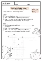 Vorschau - Arbeitsblätter - Autumn: Kreuzworträtsel / Vocabulary quiz - Seite 2