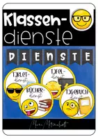 Vorschau - Poster - Emoji-Klassenzimmer: Klassendienste - Deckblatt