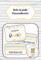 Vorschau - Poster - Klassendeko Materialpaket Boho Skandic - Deckblatt