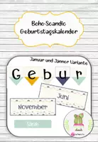 Vorschau - Anderer Materialtyp - Boho-Scandic Geburtstagskalender - Deckblatt