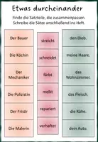 Vorschau - Arbeitsblätter - Berufe: Satzteile und wer sagt was Freebie - Seite 1