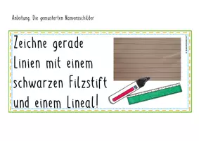 Vorschau - Mal- und Bastelvorlagen - Kunststunde: Die gemusterten Namensschilder (A4) - Seite 3