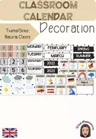 Vorschau - Poster - Classroom Calendar ENGLISH VERSION EDITION: NATURAL COLORS - Seite 1