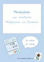 Vorschau - Poster - Aushang Multiplikation und Division schriftlich - Deckblatt