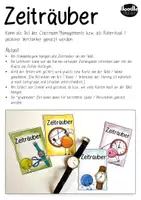 Vorschau - Poster - Nette Zeiträuber bzw. Zeitdiebe - Karten für die Tafel / Klassenzimmer - Seite 1