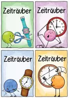 Vorschau - Poster - Nette Zeiträuber bzw. Zeitdiebe - Karten für die Tafel / Klassenzimmer - Seite 2