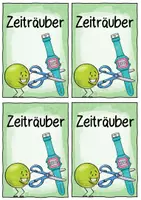 Vorschau - Poster - Nette Zeiträuber bzw. Zeitdiebe - Karten für die Tafel / Klassenzimmer - Seite 3