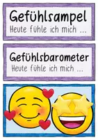 Vorschau - Mal- und Bastelvorlagen - Gefühlsampel / Gefühlsbarometer zum Anklammern / Gefühle & Morgenkreis - Seite 1