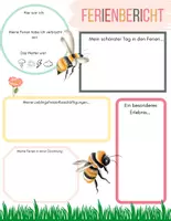 Vorschau - Arbeitsblätter - Ferienbericht für die Bienenklasse - Seite 1