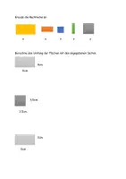 Vorschau - Arbeitsblätter - Umfang Flächen (Quadrat/Rechteck) Formelblatt, Aufgaben, Lösung - Seite 3