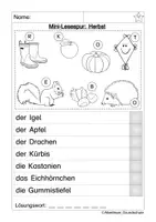 Vorschau - Arbeitsblätter - Lesespur Herbst - Seite 1