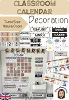 Vorschau - Poster - Classroom Calendar ENGLISH VERSION EDITION: NATURAL COLORS - Deckblatt