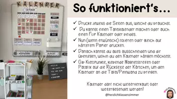 Vorschau - Poster - Classroom Calendar ENGLISH VERSION EDITION: NATURAL COLORS - Seite 3