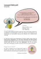 Vorschau - Spiele - Ich habe - Wer hat? / Lesespiel Einzahl - Mehrzahl 2.Klasse - Seite 1