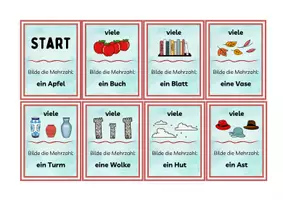 Vorschau - Spiele - Ich habe - Wer hat? / Lesespiel Einzahl - Mehrzahl 2.Klasse - Seite 2