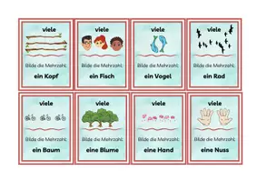 Vorschau - Spiele - Ich habe - Wer hat? / Lesespiel Einzahl - Mehrzahl 2.Klasse - Seite 3
