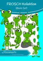 Vorschau - selbst erstellte Cliparts/Grafiken - Frosch Clipart Basis Set - Deckblatt