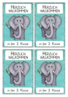 Vorschau - Anderer Materialtyp - Elefant - Willkommen in der 2. Klasse - Begrüßungskärtchen nach den Sommerferien - Seite 3