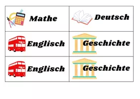 Vorschau - Bildkarten - Stundenplankarten für dein Klassenzimmer - Seite 1