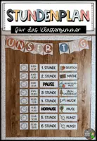 Vorschau - Präsentationen/Tafelbilder - Tagestransparenz (Tagesablauf, Stundenplan) - Boho - Tafelkarten - Deckblatt