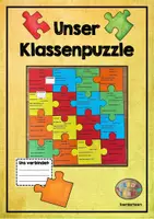 Vorschau - Mal- und Bastelvorlagen - Unser Klassenpuzzle - Steckbriefe - Deckblatt
