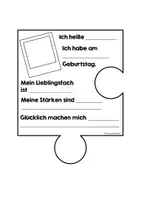 Vorschau - Mal- und Bastelvorlagen - Unser Klassenpuzzle - Steckbriefe - Seite 2